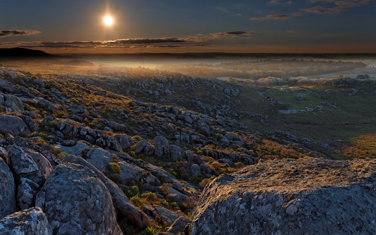 камней, долина, солнце