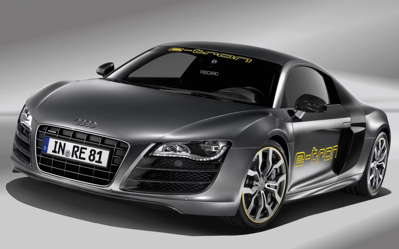 audi, prototype, передняя часть, r8, e-tron