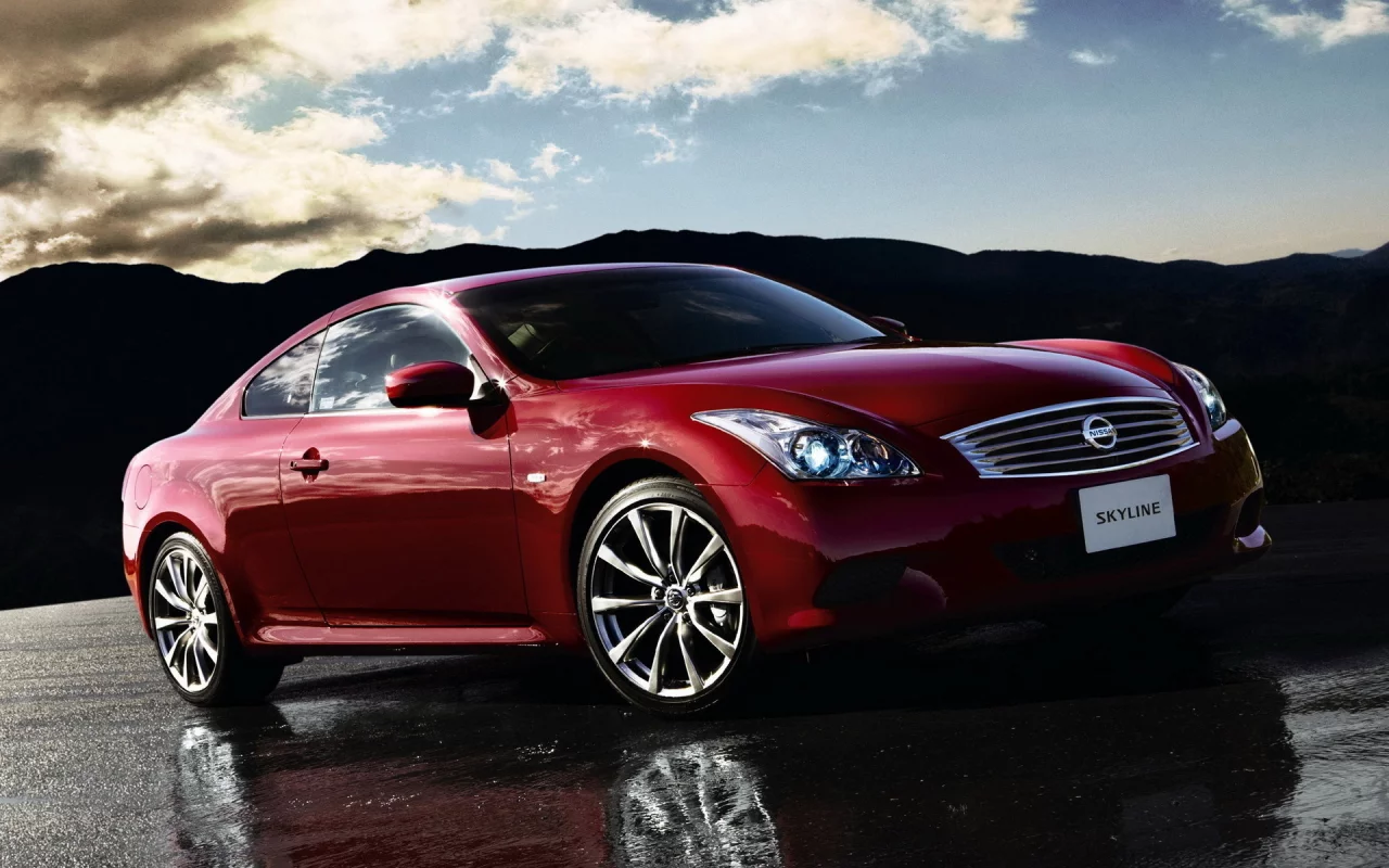 крутая, машина, nissan skyline 370 gt coupe