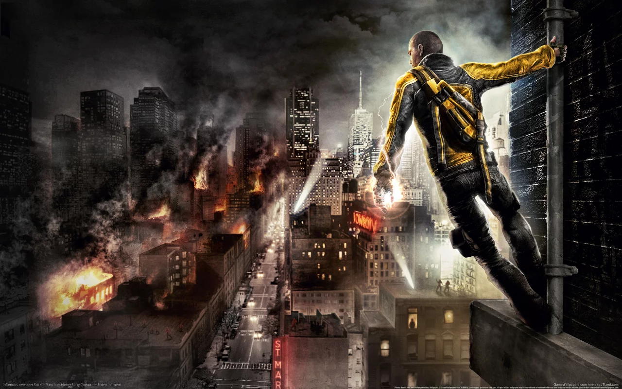 город, cole mcgrath, infamous 2, разрушенный