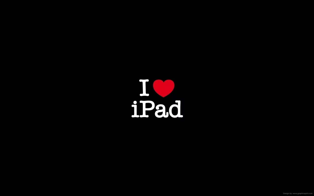 i love ipad, текст, minimalism, black