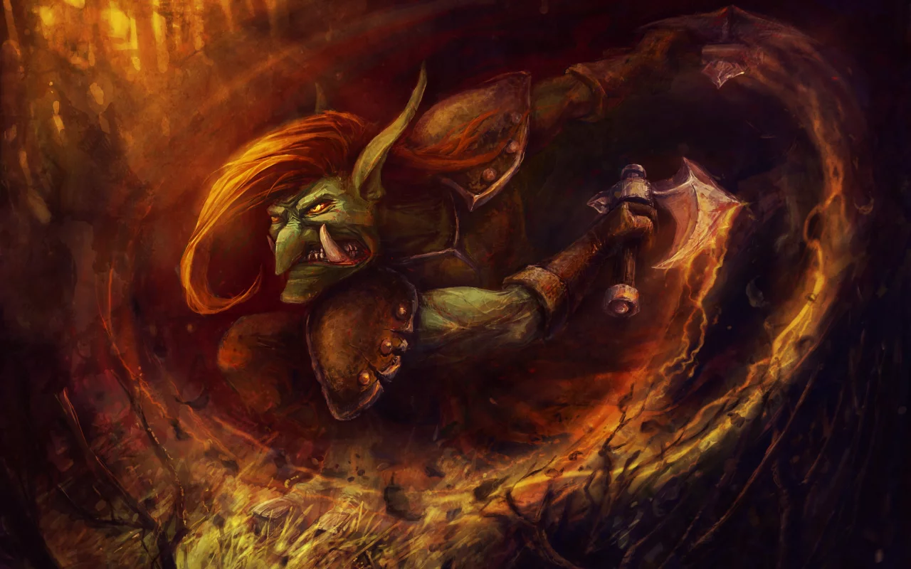 тролль, топоры, dota, дота, troll warlord, fury on, defense of the ancients, ярость