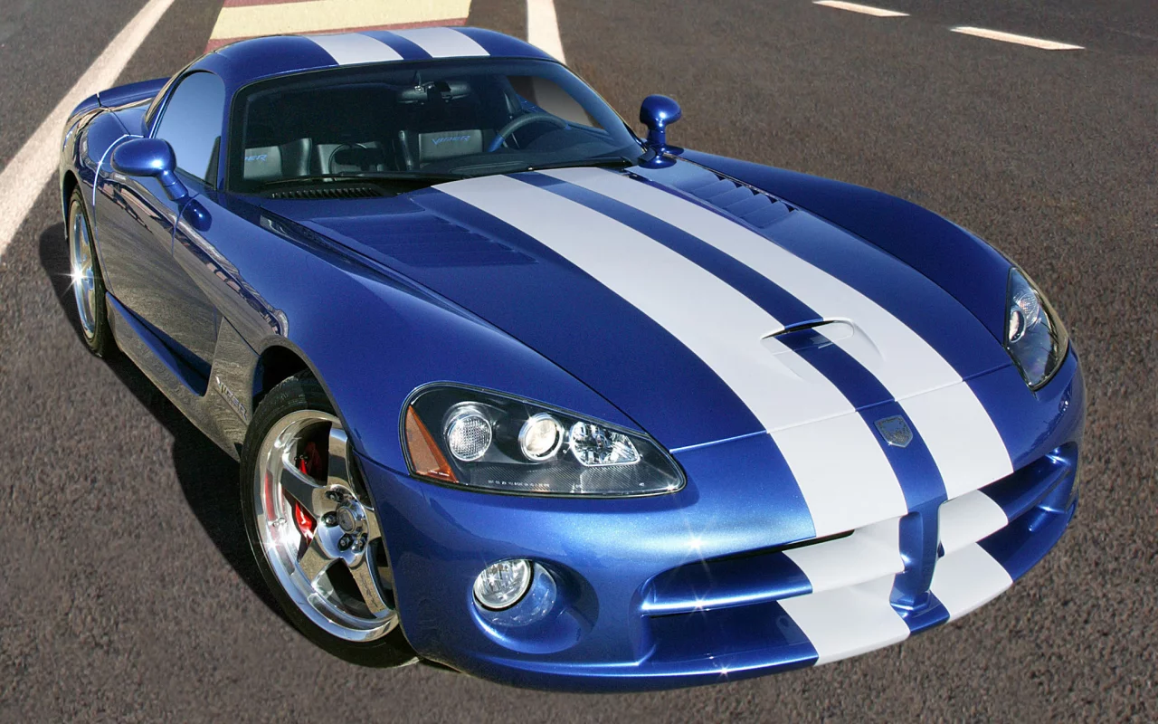 суперкар, полосы, srt10, красивый цвет, вайпер, купе, автострада, срт10, dodge, coupe, viper, синий, додж, диски, великолепный автомобиль