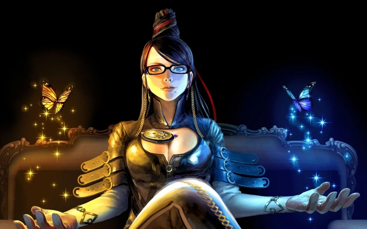 бабочки, слэшер, bayonetta