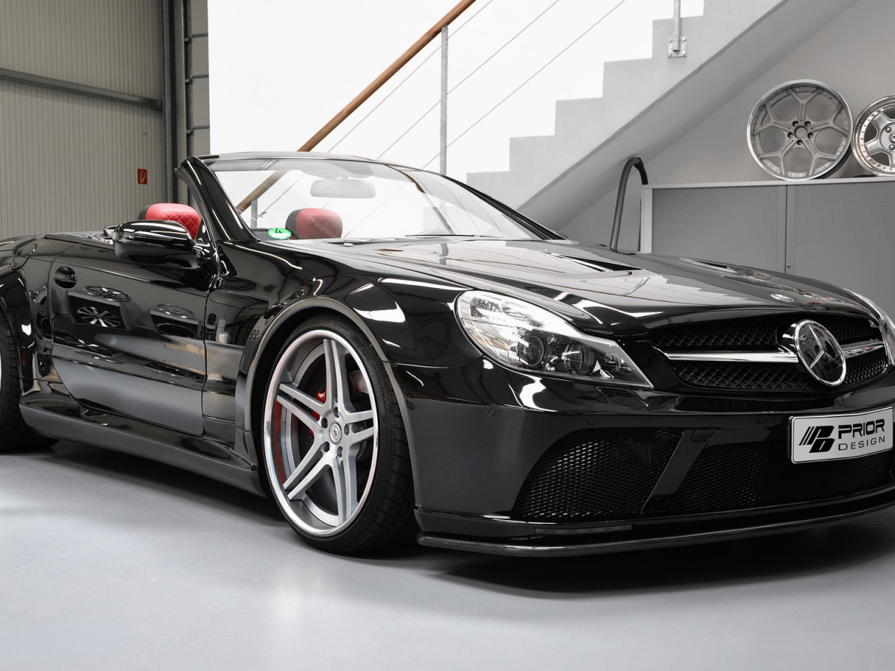 tuning, 1920x1200, mercedes-benz sl r230 black edition, car, prior design, машина