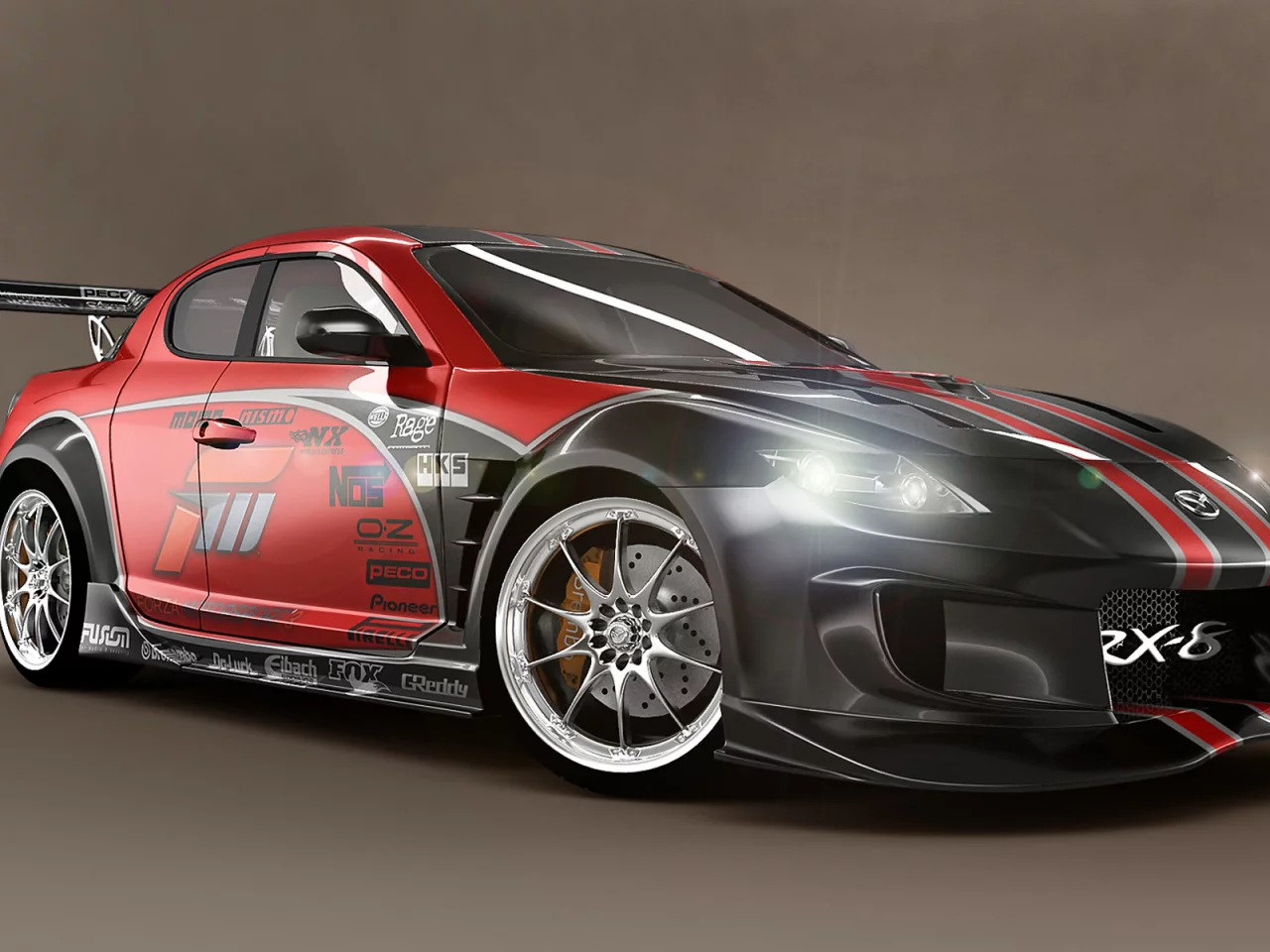 rx8, рендер, тюнинг, mazda