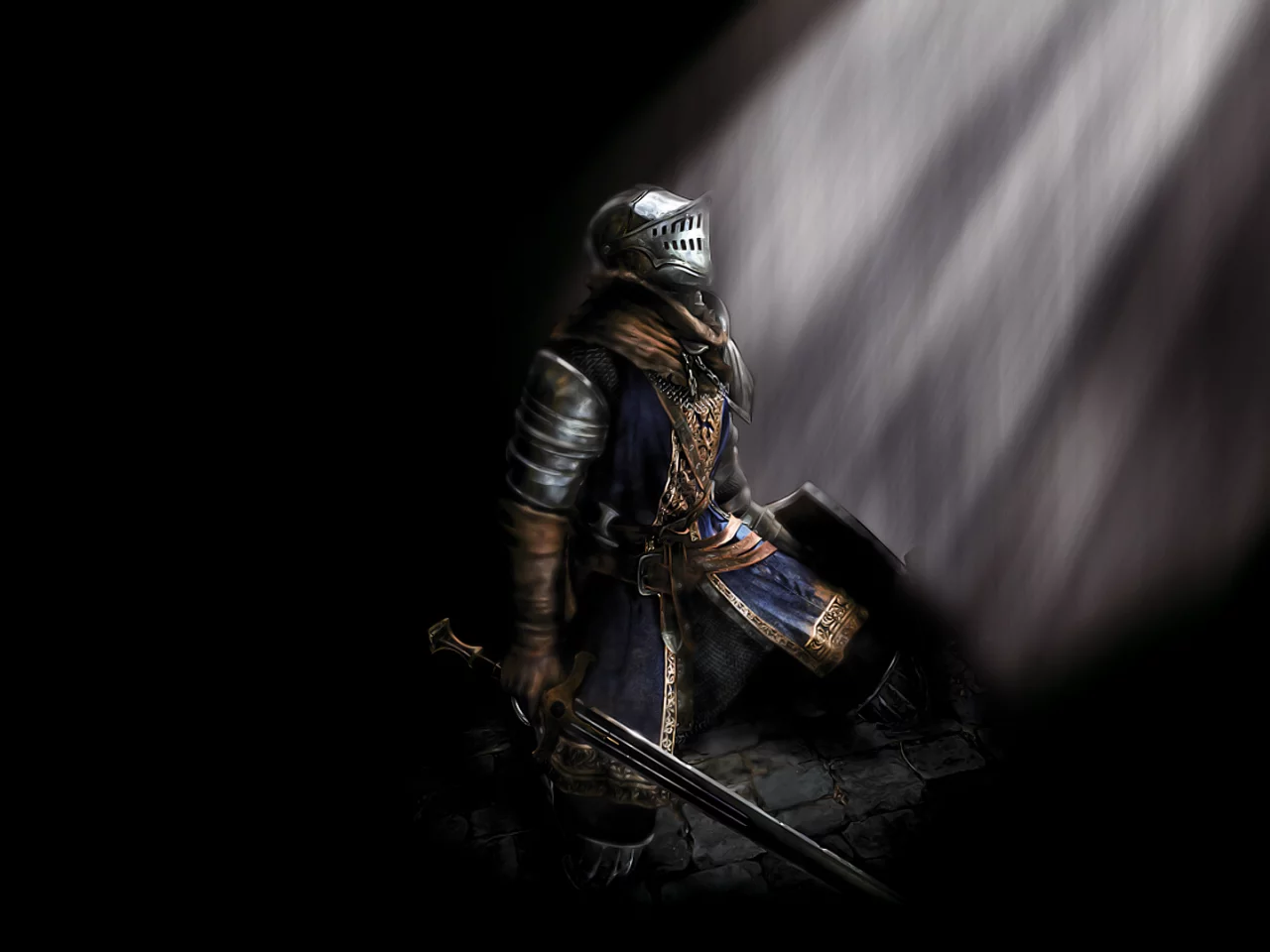 доспехи, игра, dark souls, рыцарь