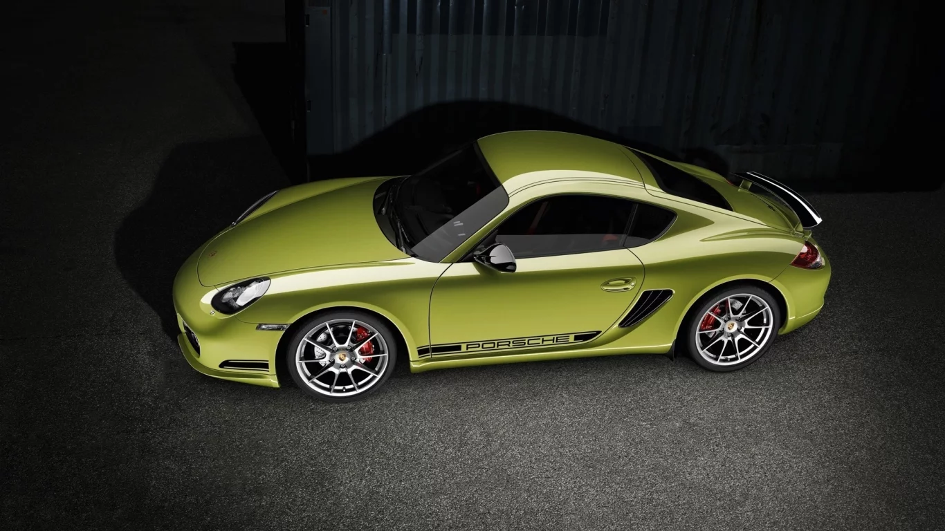 porsche, зеленый, cayman r2011