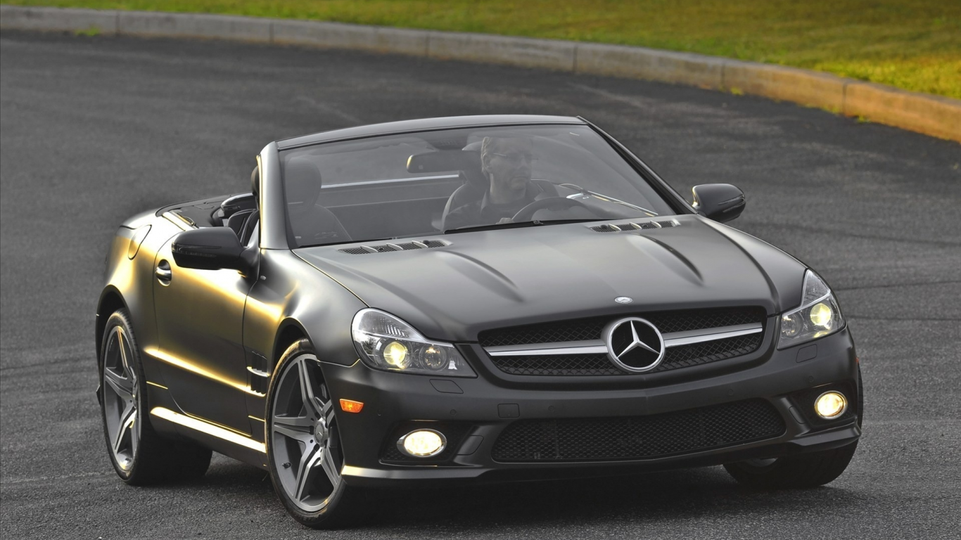 mercedes, авто, мерседесы, benz sl550 night edition, машины