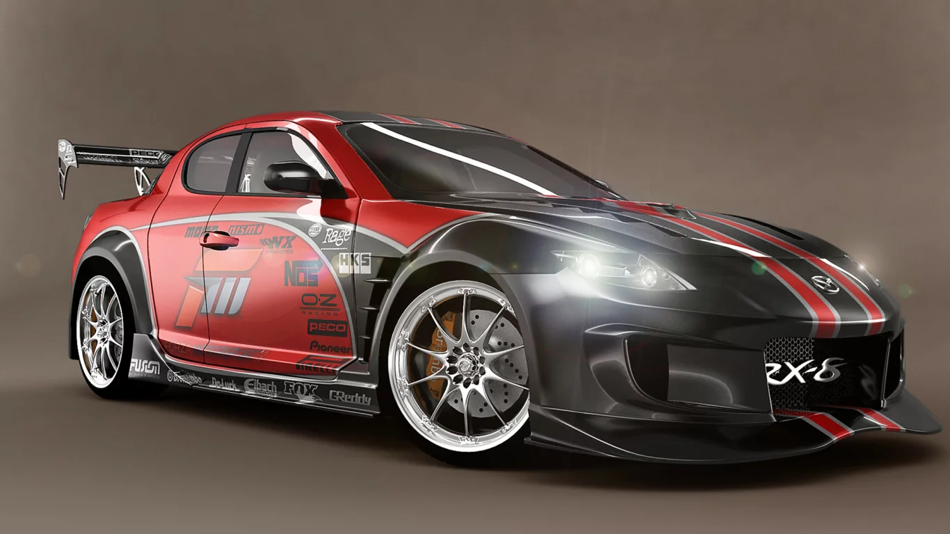 rx8, рендер, тюнинг, mazda