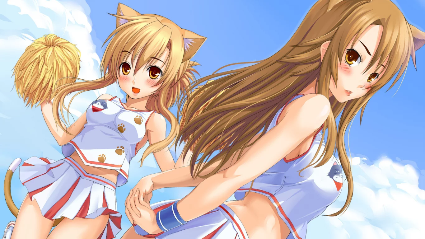 nyan koi!, уши, mizuno kaede, неко, группа поддержки, девушки