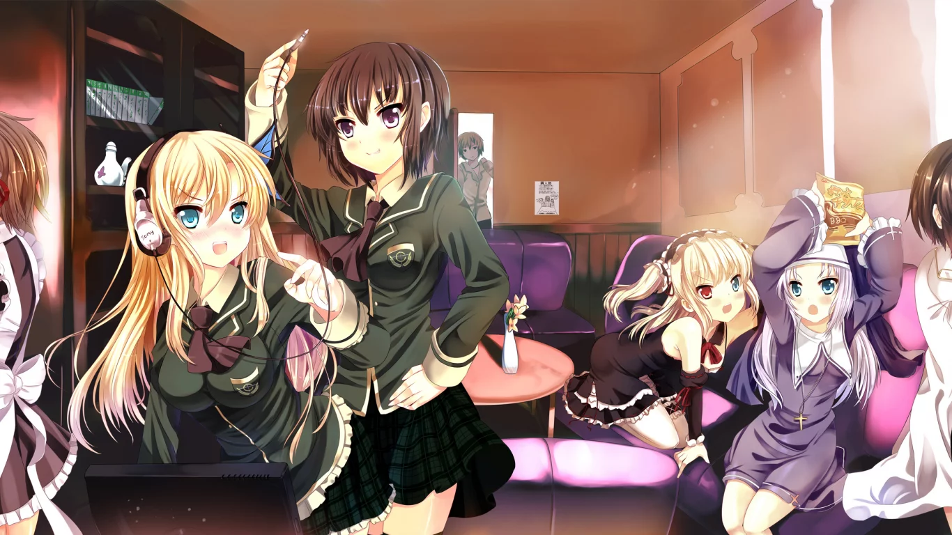 настроение, веселье, девушки, boku wa tomodachi ga sukunai