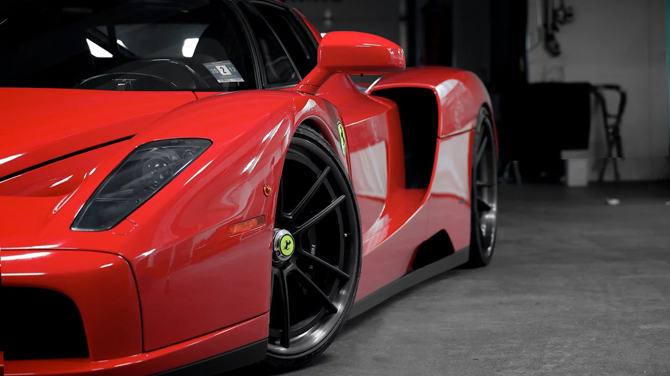 ferrari, enzo, red
