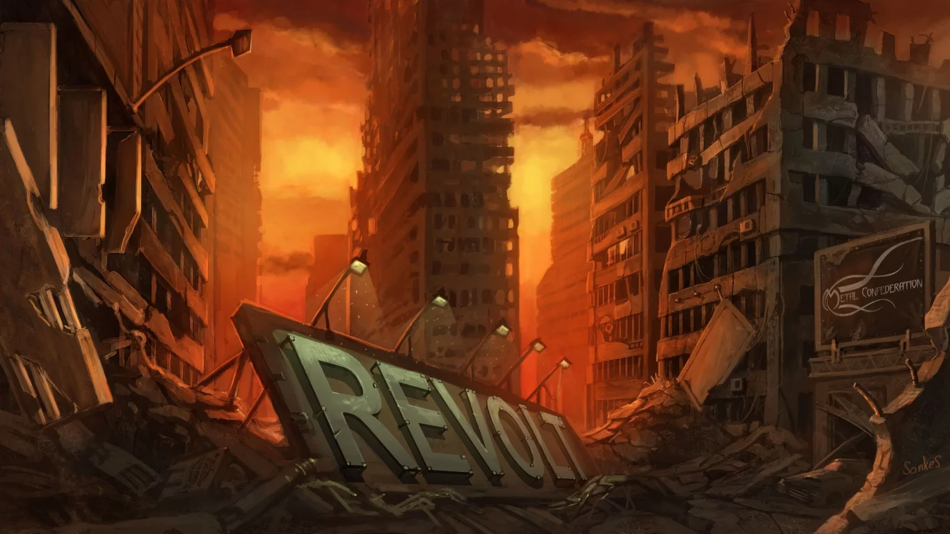 by real sonkes, разруха, здания, арт, revolt