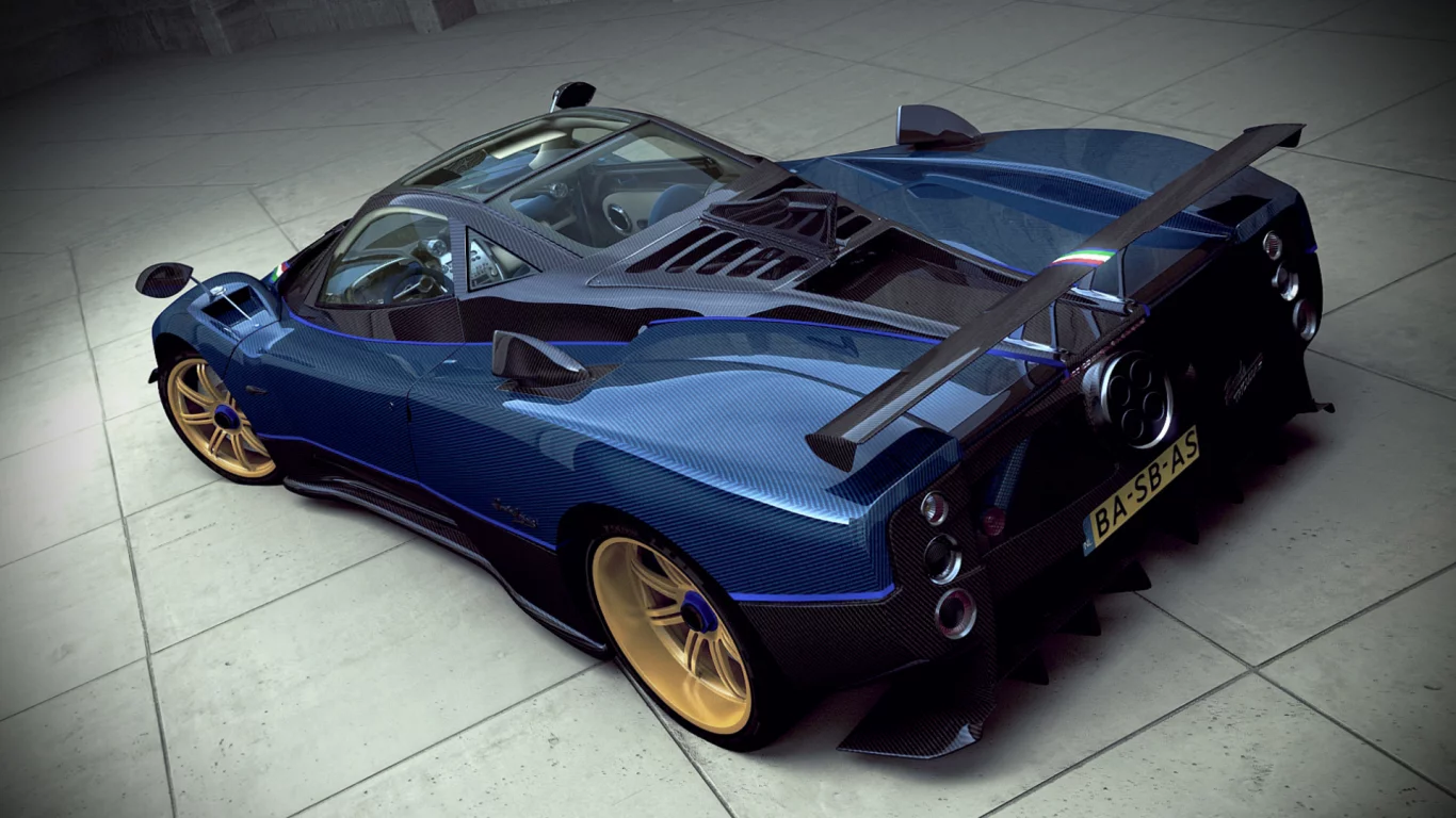 zonda, tricolor, задом