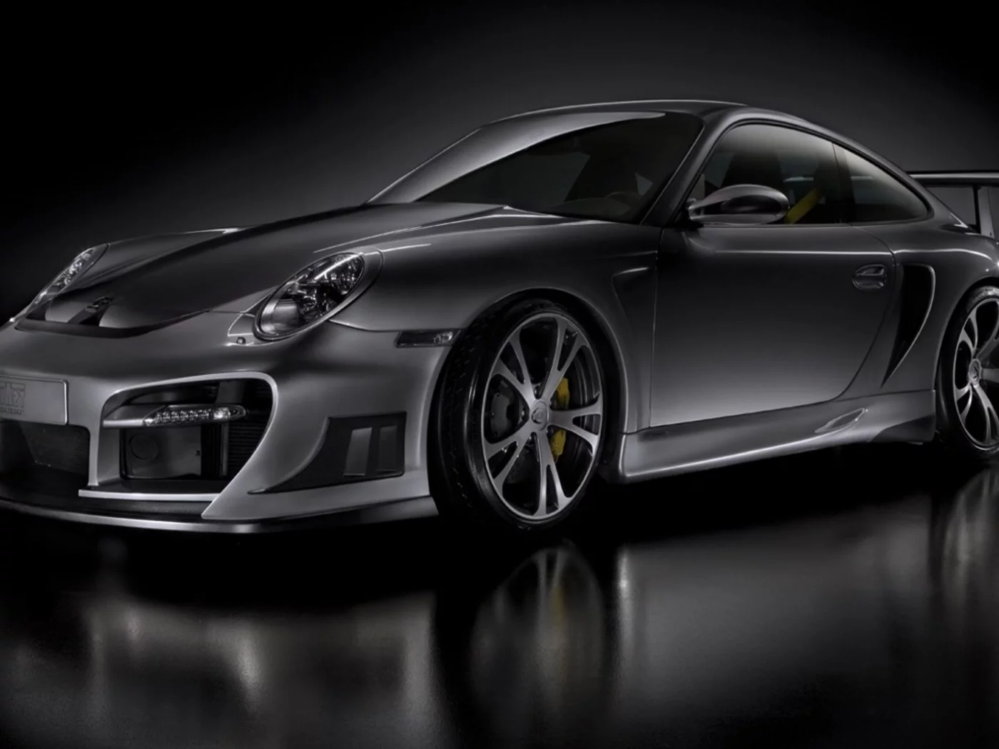 super, диски, серый, спойлер, фон, porsche