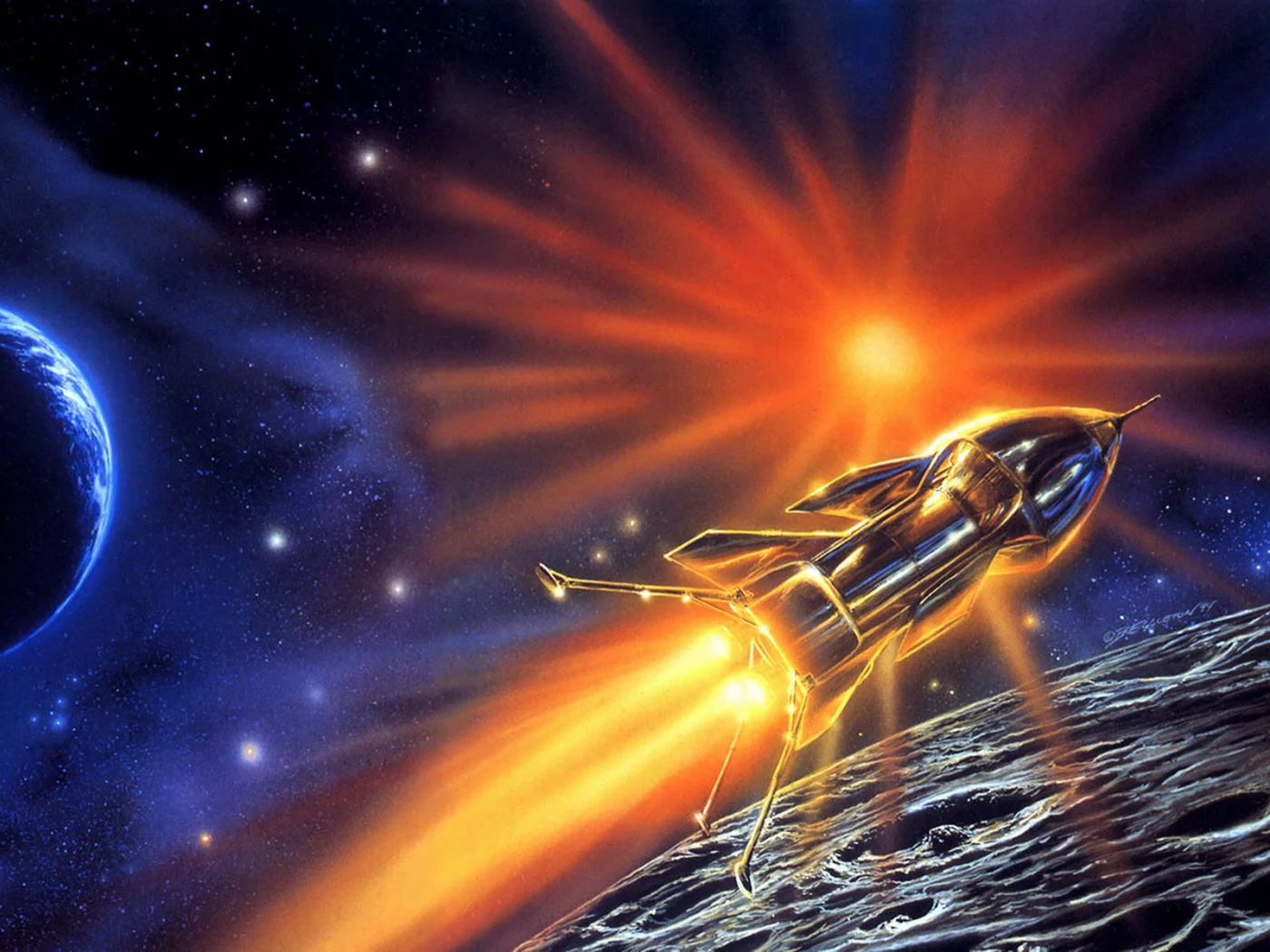 картина, bob eggleton, anti-ice, alien horizons