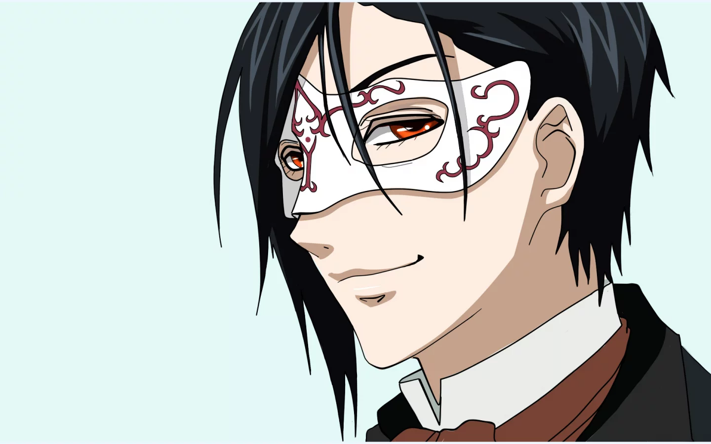 маска, black butler, kuroshitsuji, mask, себастьян, темный дворецкий, sebastian