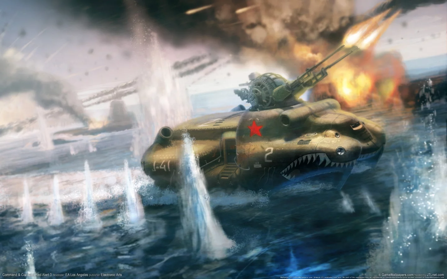 red alert 3, плеск, дым, пальба, пво