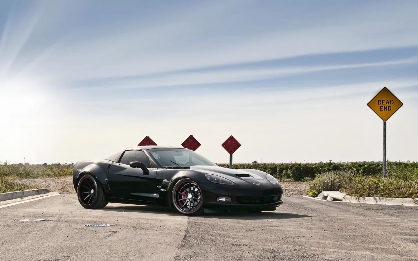 шевроле, z06, 360 three sixty forged, chevrolet, чёрный, corvette, black, передняя часть, корвет, дорожный знак