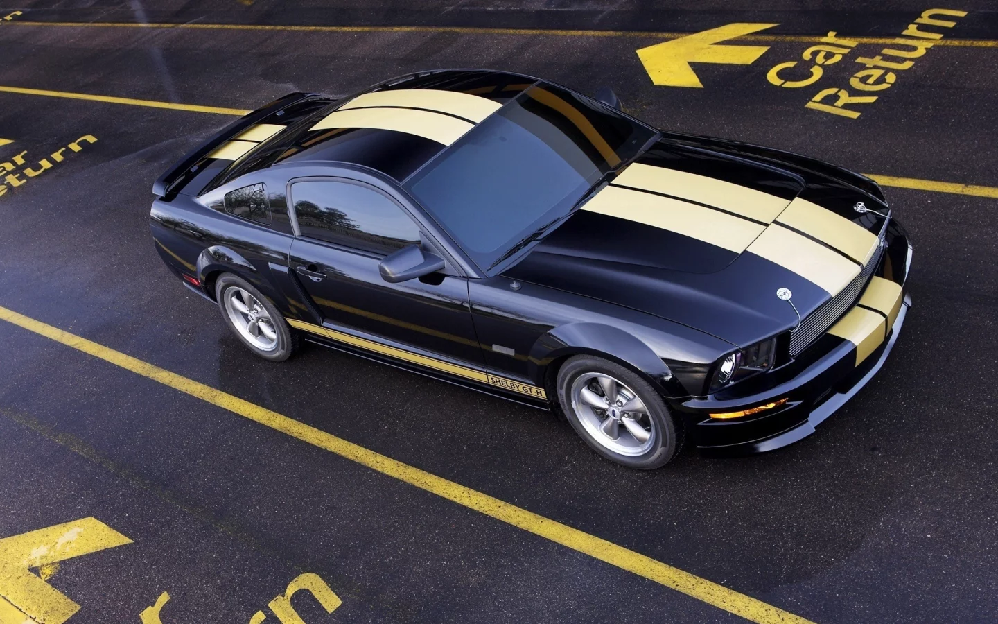 mustang, чёрный, ford