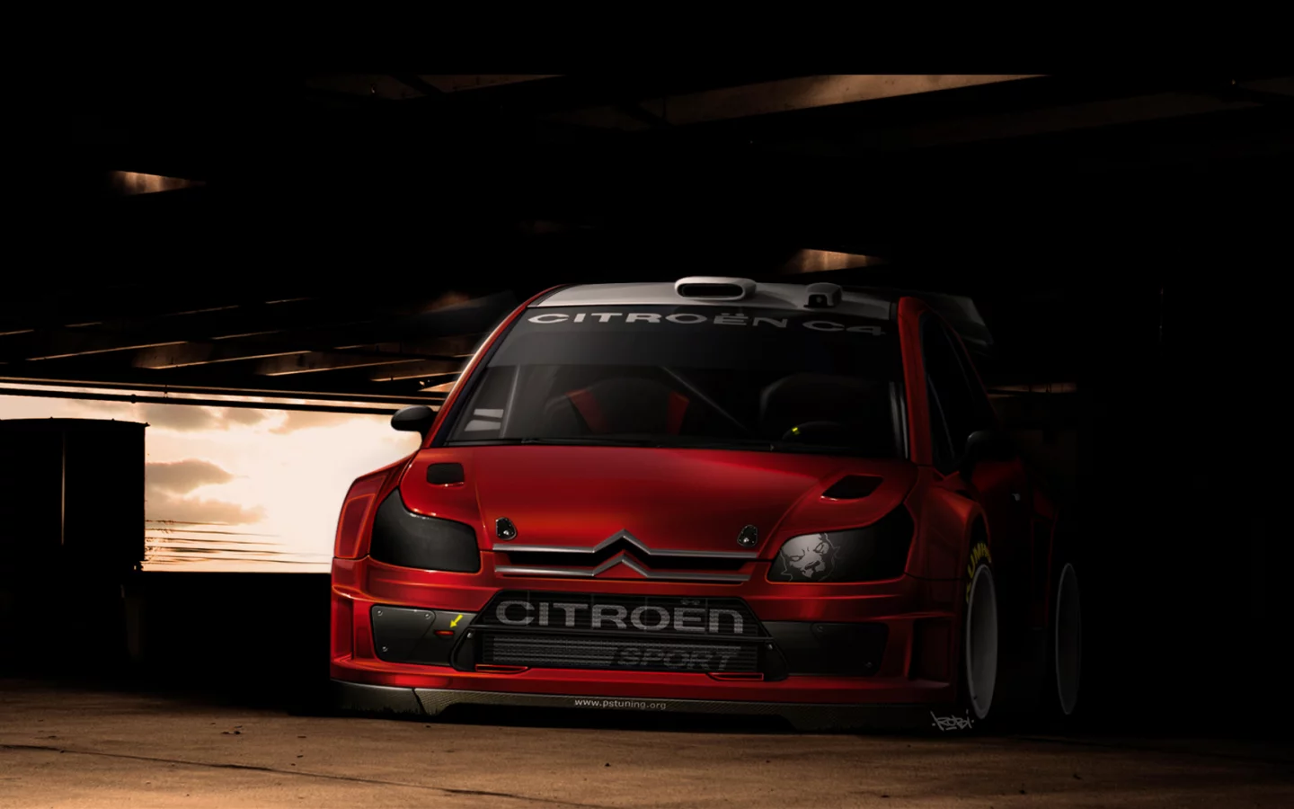 рисунок, тюнинг, citroen, c4