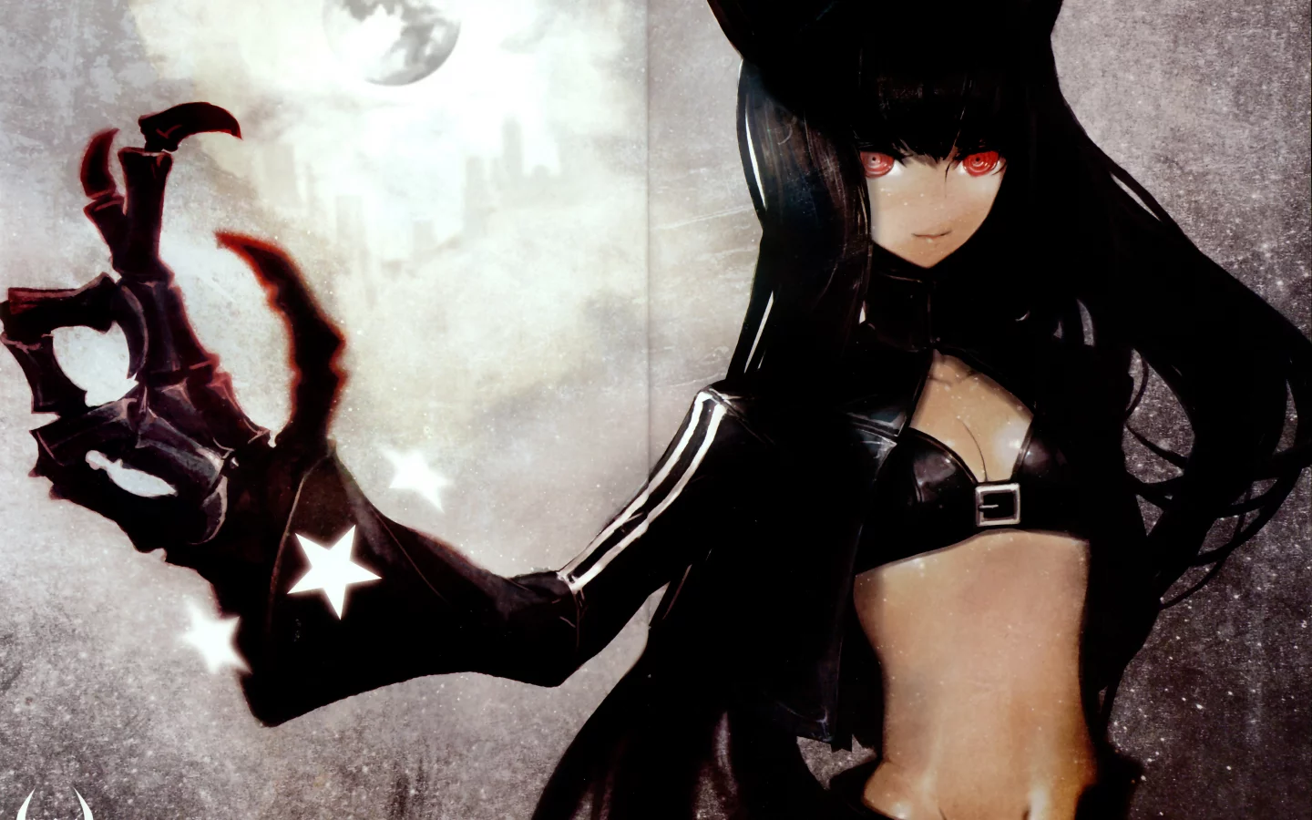 оружие, девушки, аниме, black rock shooter
