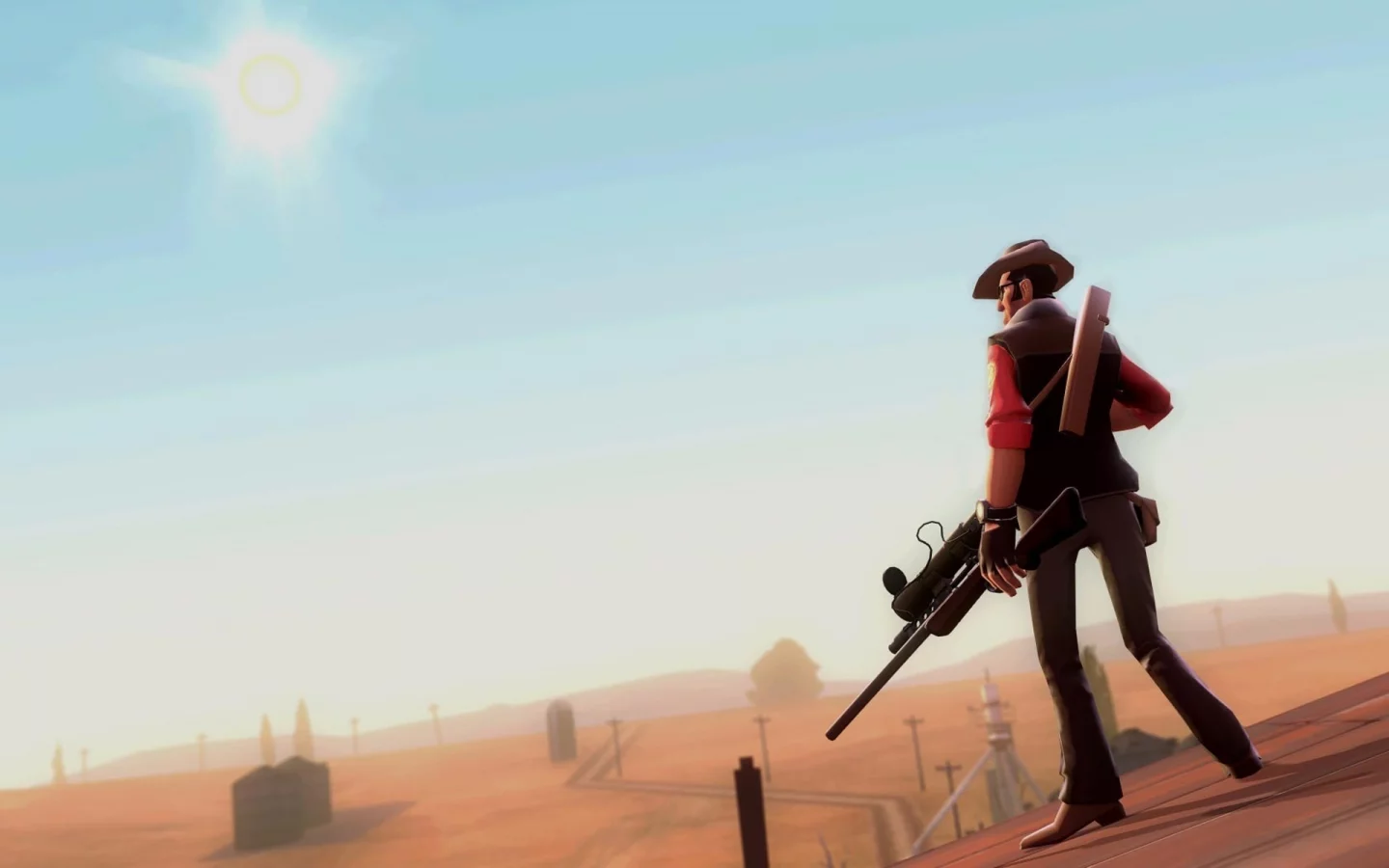 снайпер, каньон, игра, team fortress 2