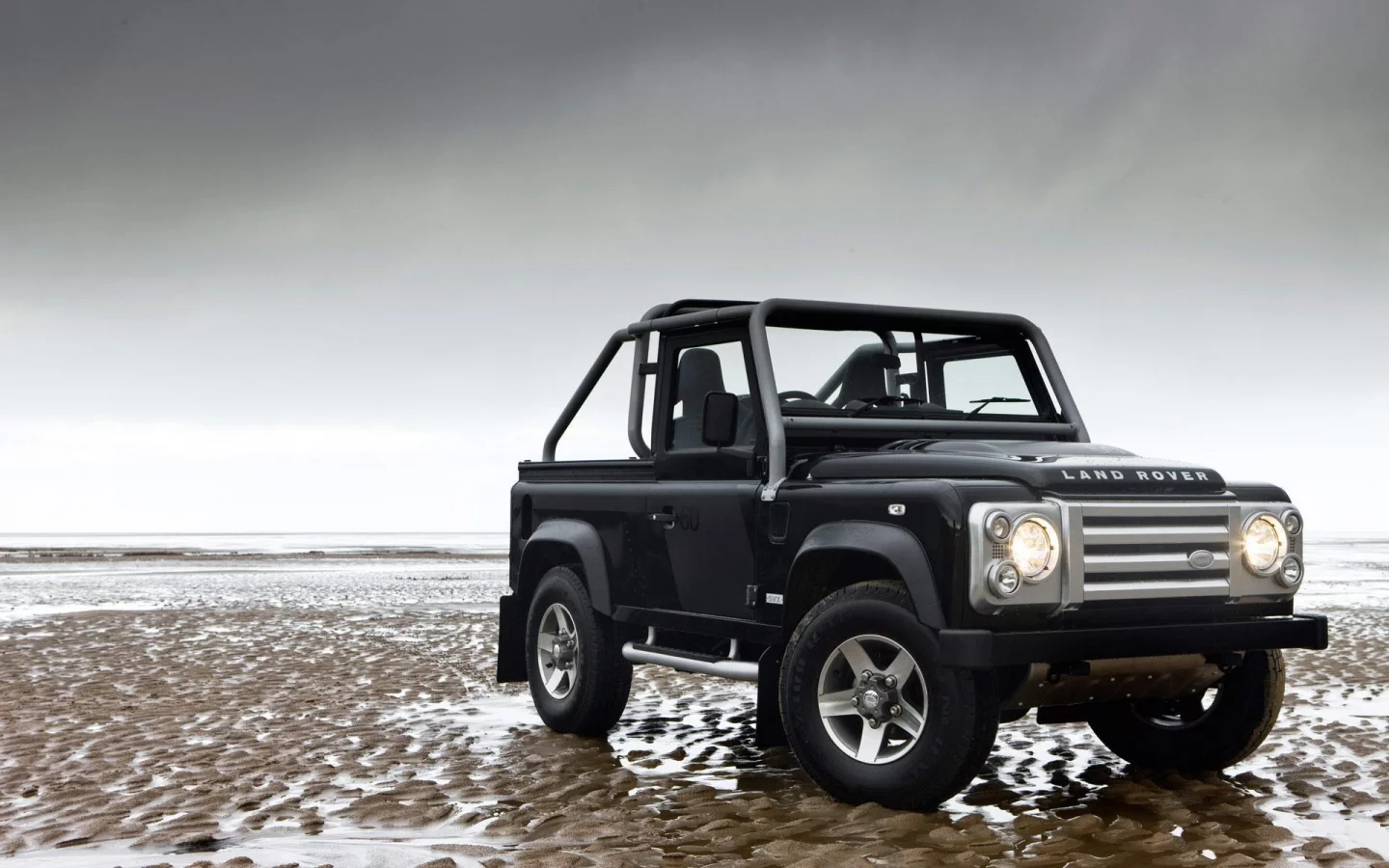 90, defender, land rover, автомобиль, песок, внедорожник