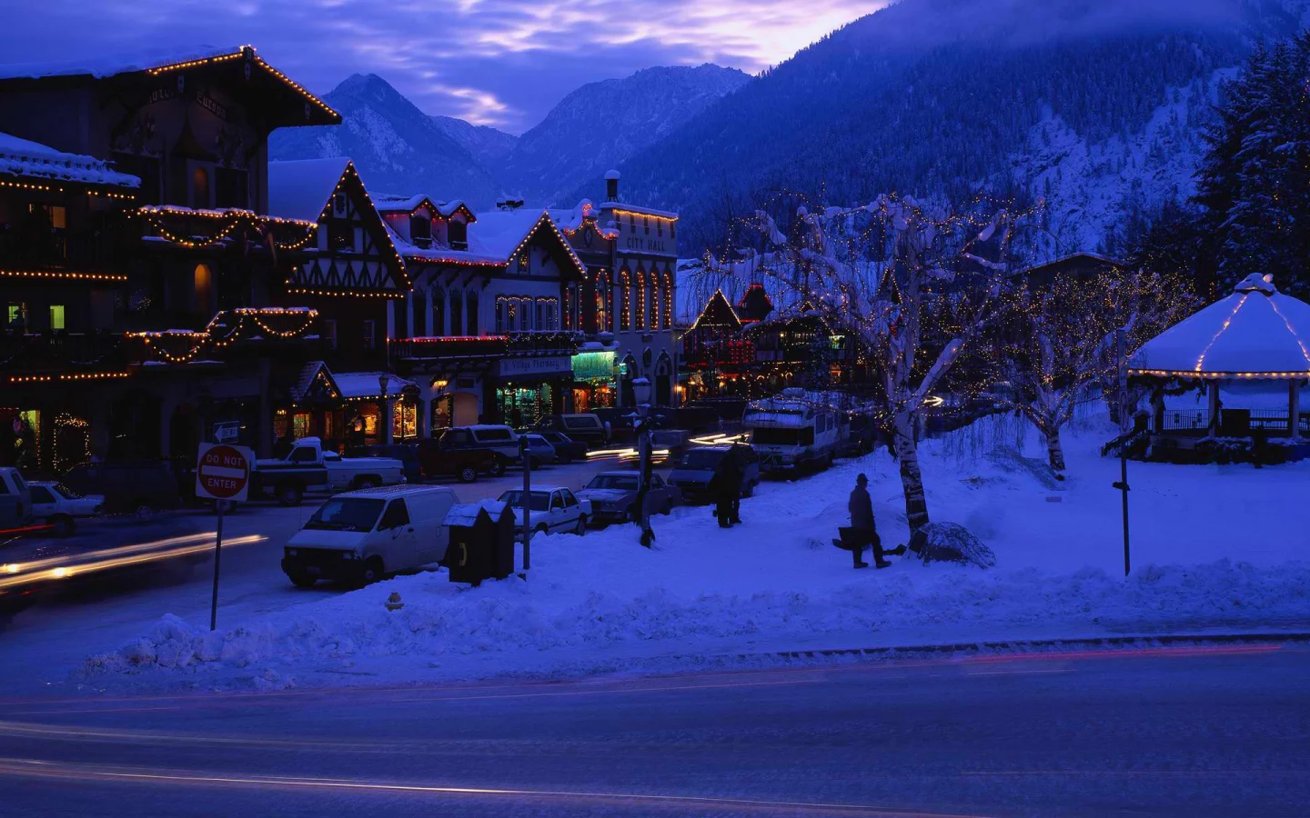 city, in, winter