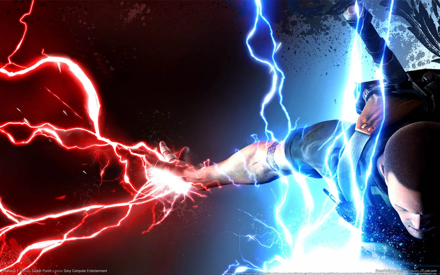 infamous 2, молнии, wallpapers, game
