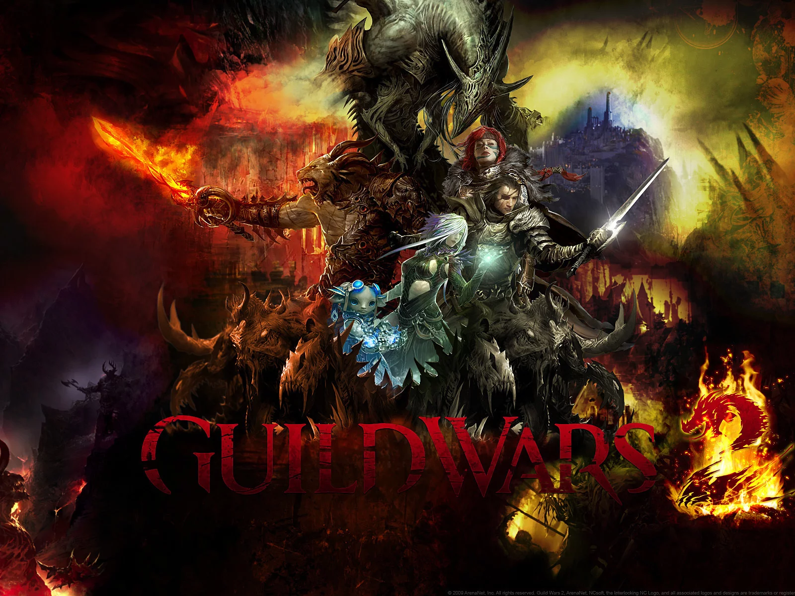 арт, войны, текстура, guild wars 2, монстры