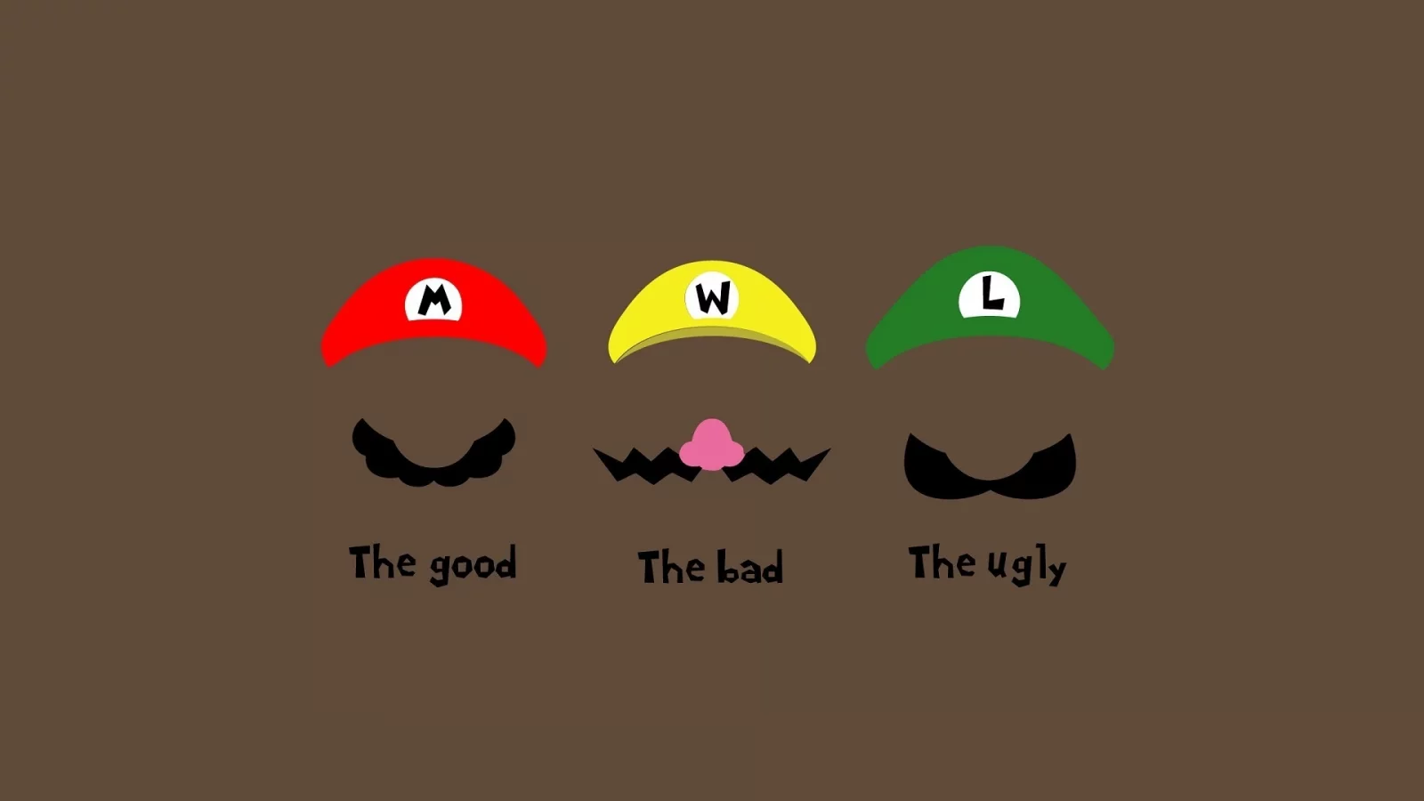 minimalism, хороший, минимализм, 1920x1200, moustache, шапки, плохой, усы, the good, hats, персонаж, гадкий, mario, the ugly, the bad, character