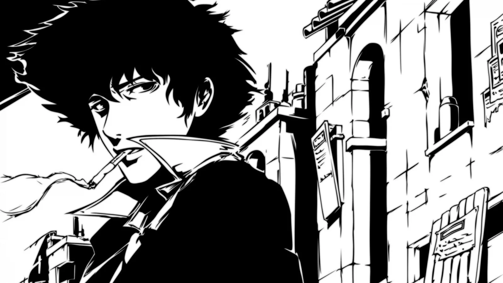 спайк, cowboy bebop, чб