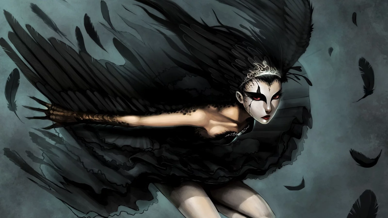 девушка, оборотень, black swan, лебедь