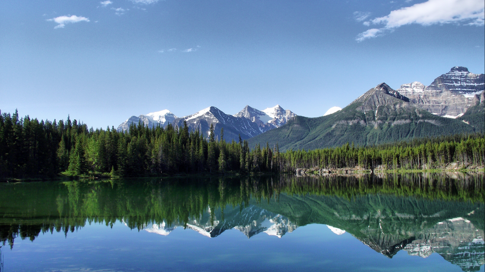 природа, озеро, горы, пейзаж, отражение, лес, reflection