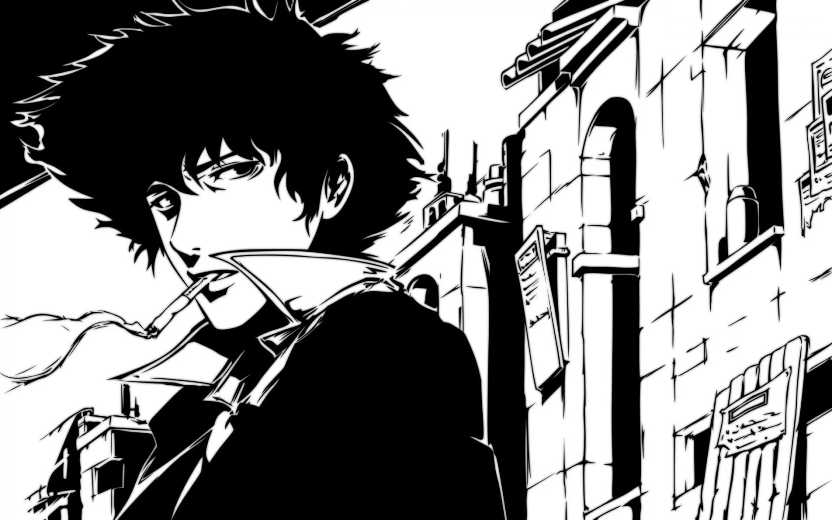 спайк, cowboy bebop, чб
