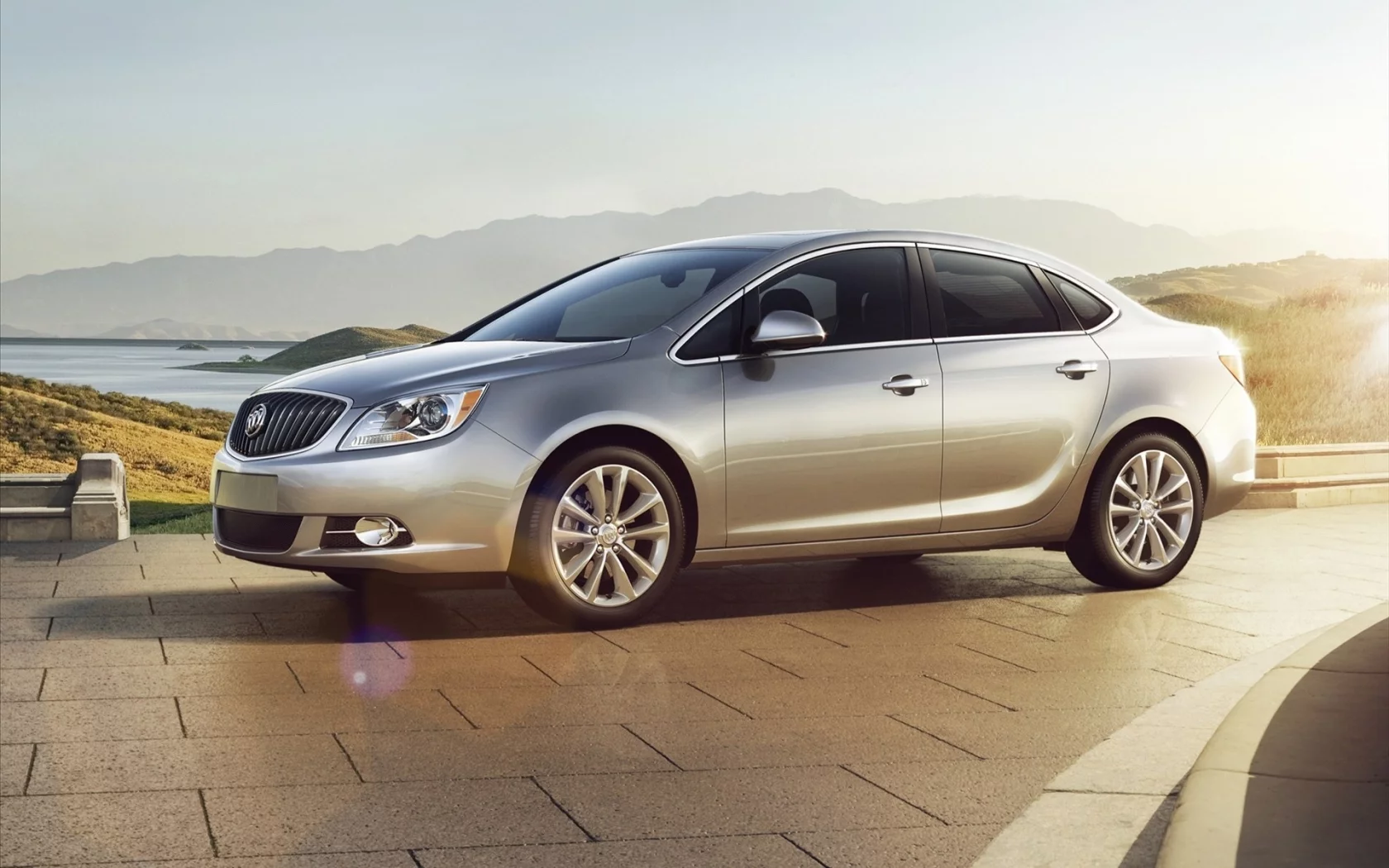 свет, утро, машины, бьюик, buick, лучи, verano