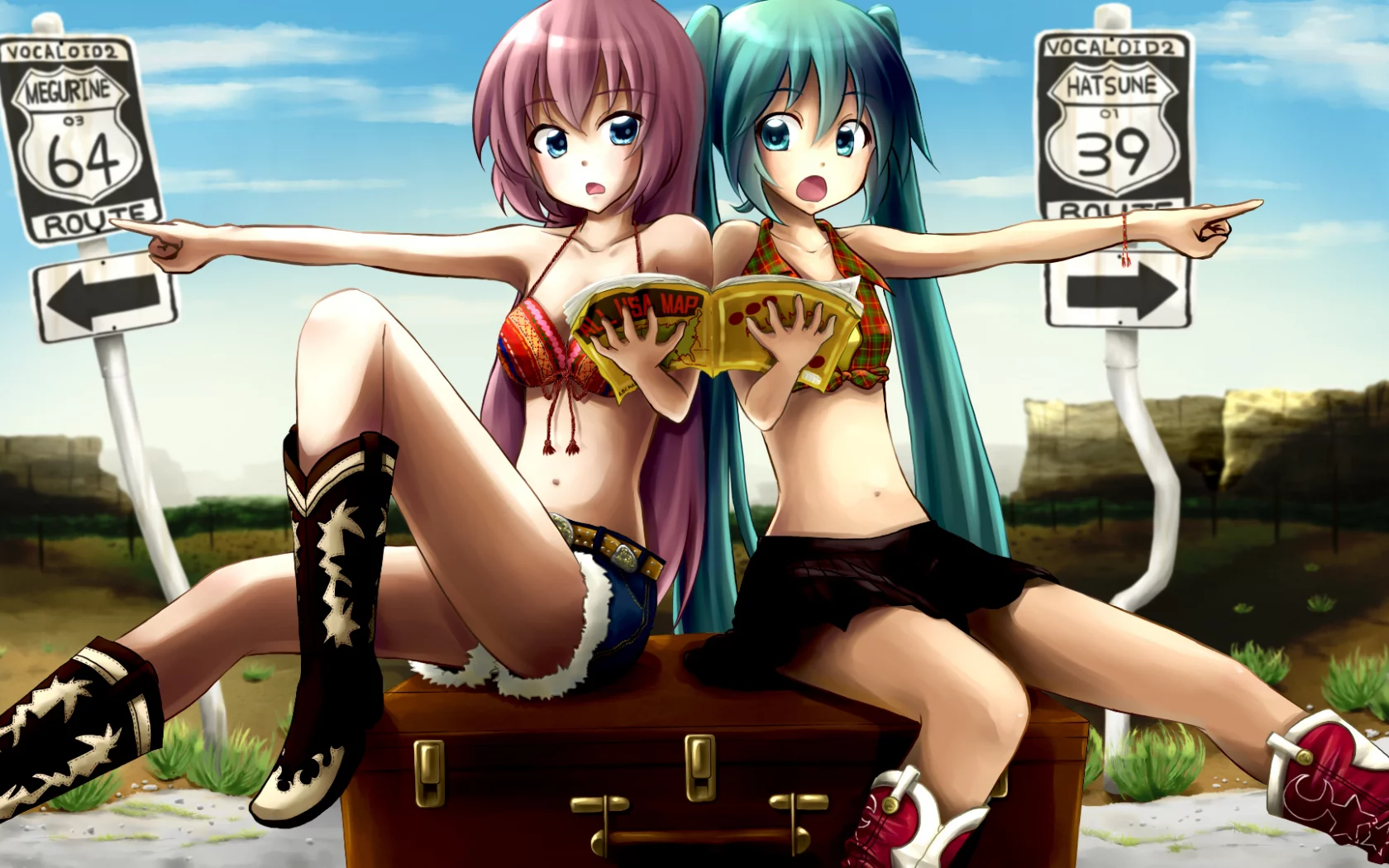 megurine luka, hatsune miku, вокалойд