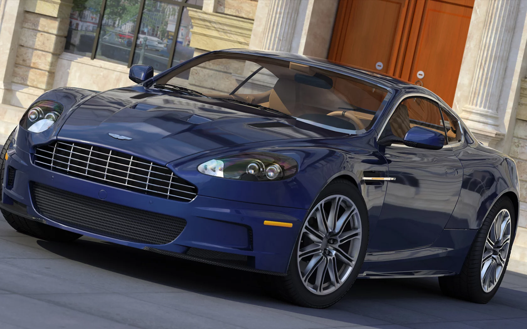 синий, dbs, aston martin