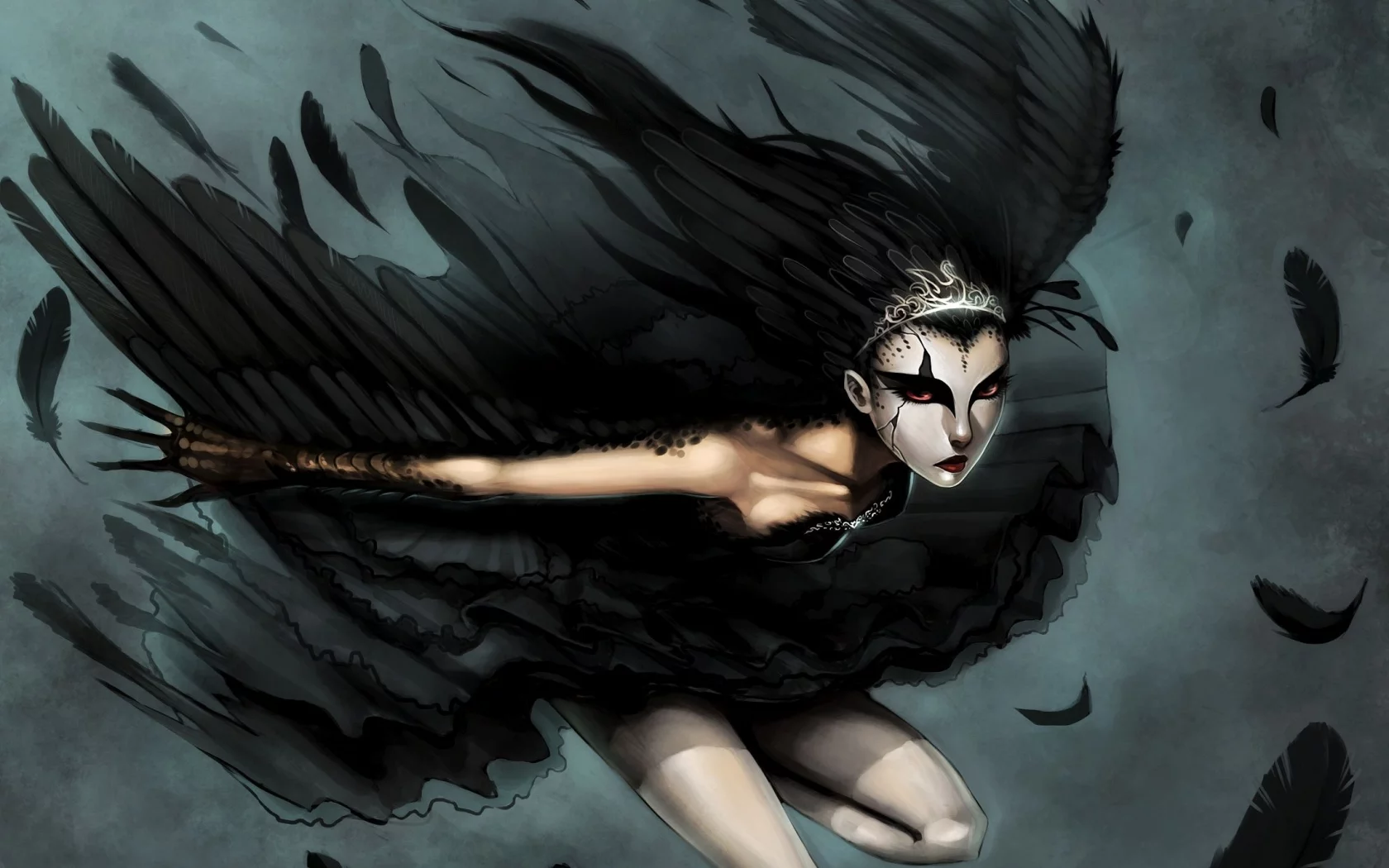 девушка, оборотень, black swan, лебедь