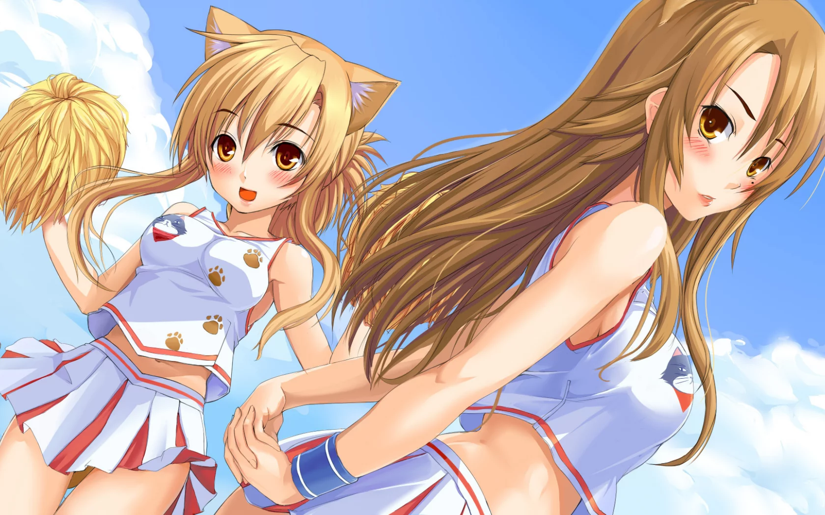 nyan koi!, уши, mizuno kaede, неко, группа поддержки, девушки