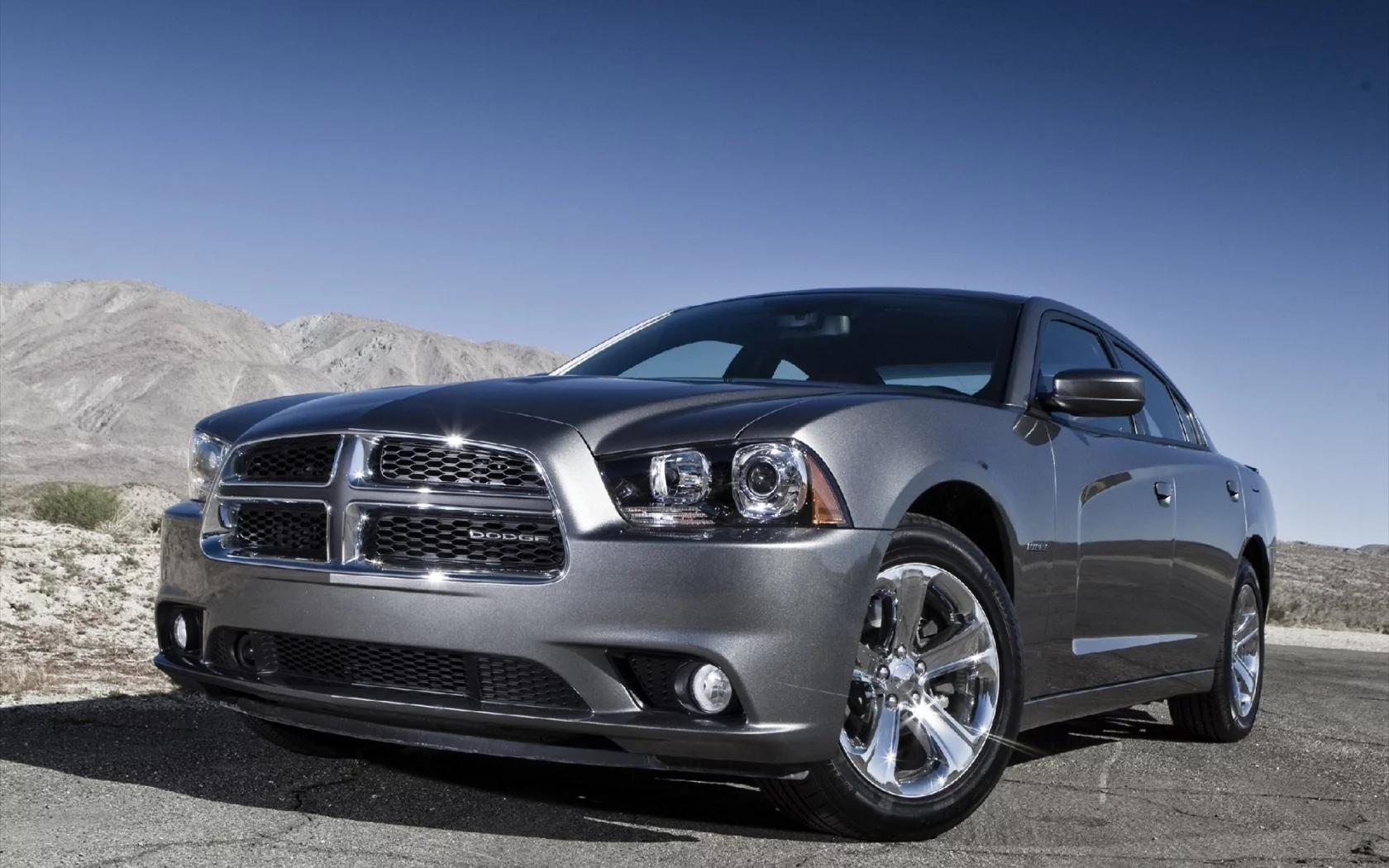 rt awd, небо, горы, дорога, dodge charger, пустыня