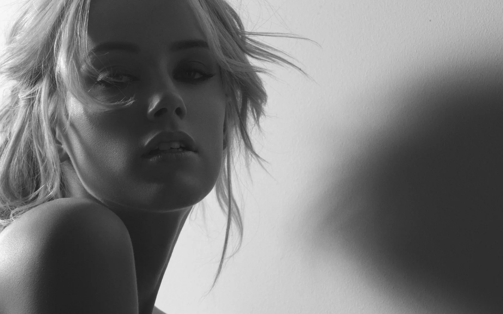 девушка, models, чб, актриса, фото, взгляд, amber herd