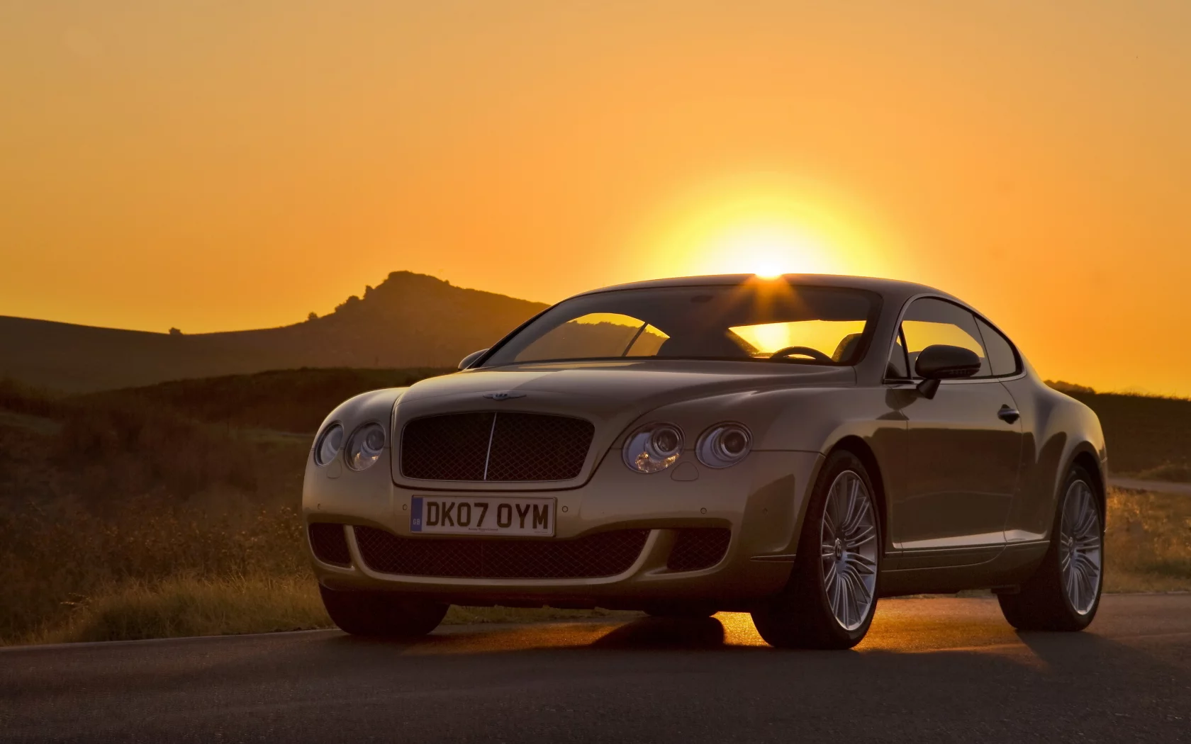 sunset, continental gt speed, bentley