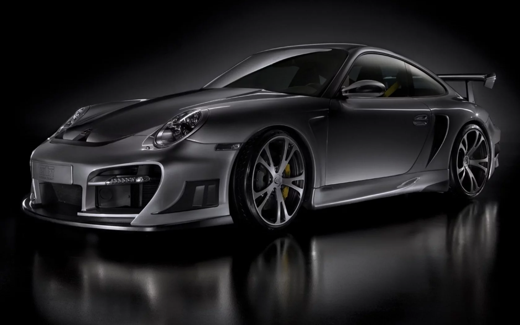 super, диски, серый, спойлер, фон, porsche
