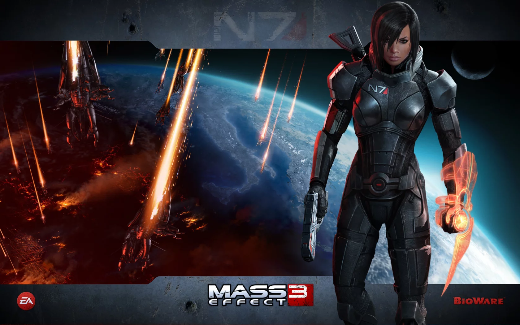 костюм, оружие, шепард, игра, женщина, female, shepard, mass effect 3