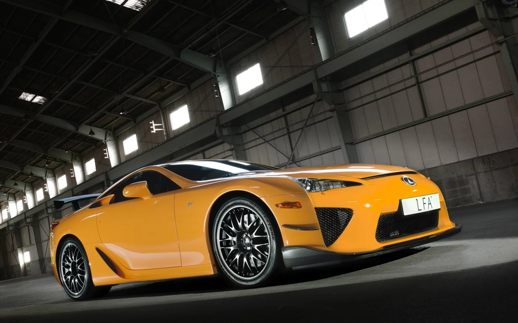 лексус, вид сбоку, lexus lfa, оранжевый, sideview