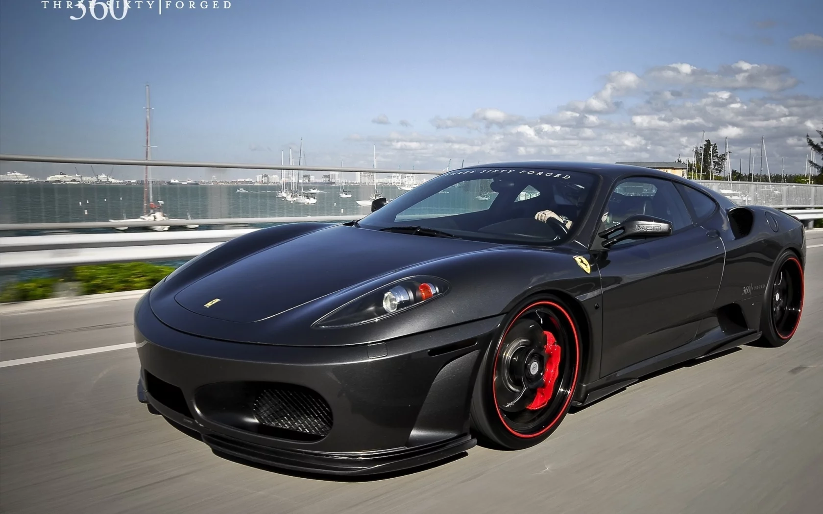 скорость, чёрная, ferrari, феррари, 360 three sixty forged, f430, black