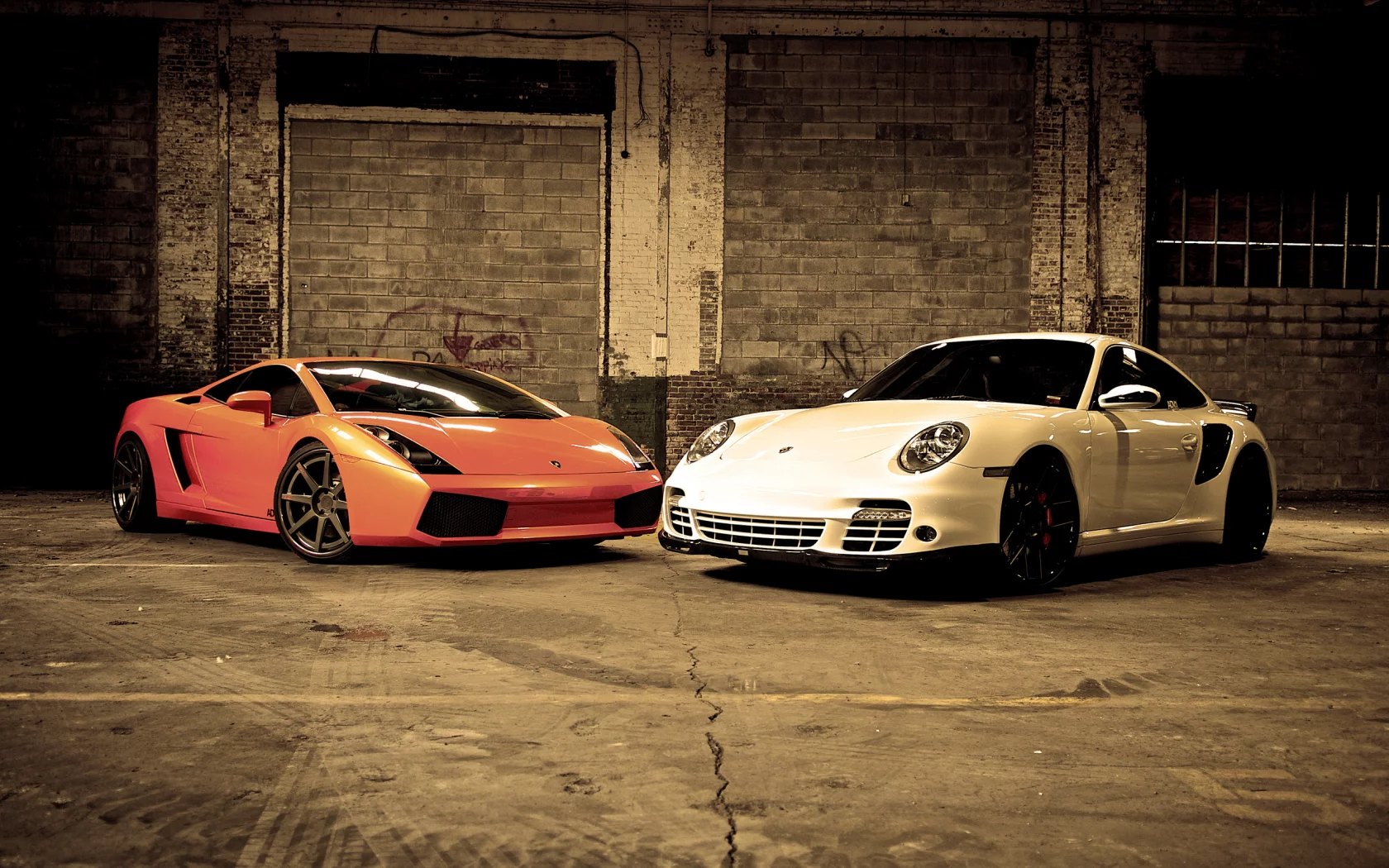 спорткара, гараж, два, gallardo and 997 v 3